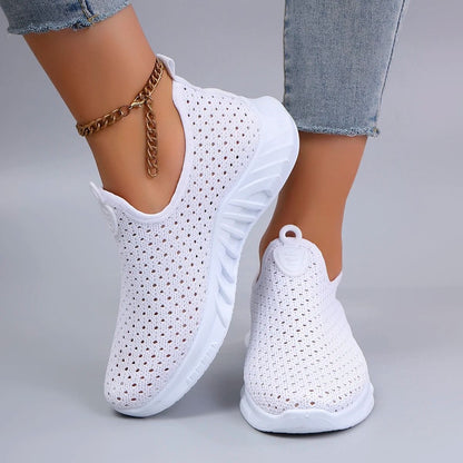 Womens Summer Mesh Flat Shoes Breathable Casual Sneakers 1