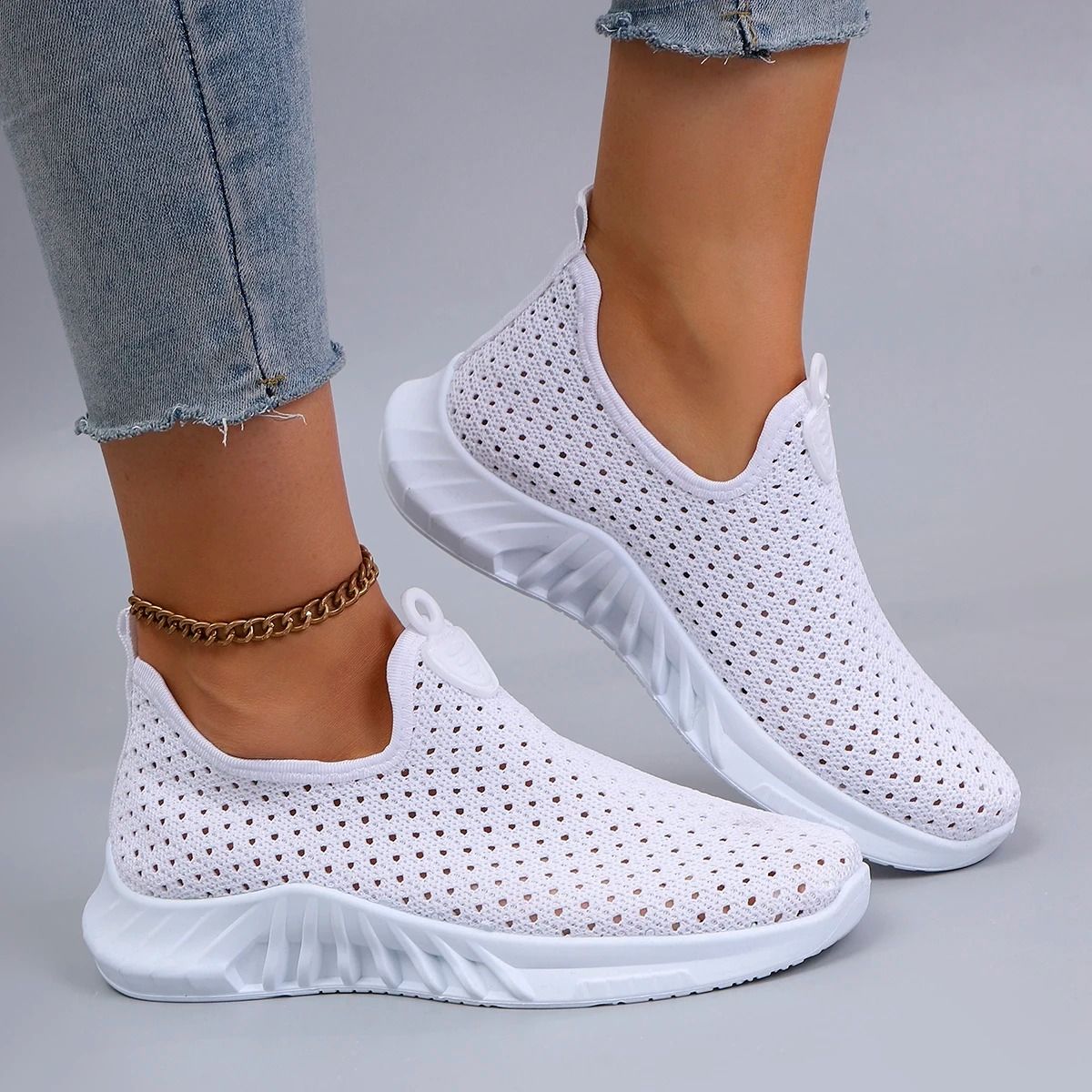 Womens Summer Mesh Flat Shoes Breathable Casual Sneakers 2
