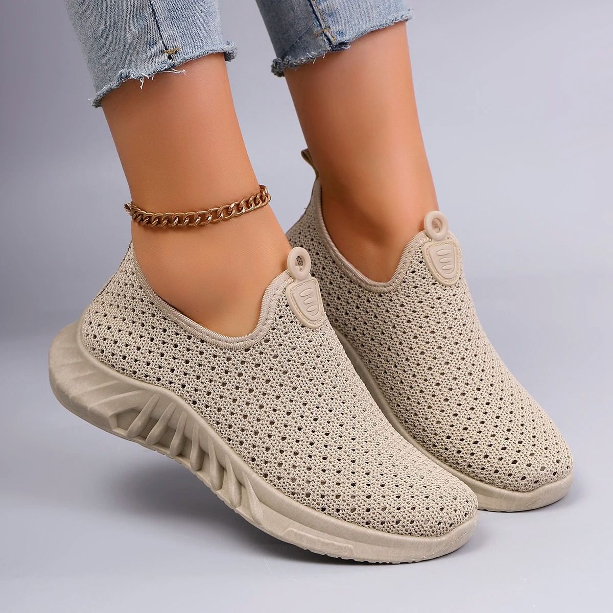 Womens Summer Mesh Flat Shoes Breathable Casual Sneakers 4