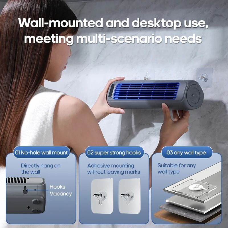 Portable Tower Cooling Fan With Rechargeable Battery 2