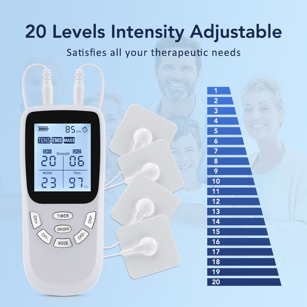 Professional TENS Muscle Stimulator Electrotherapy Massager For Full Body Pain Relief  Recovery 4
