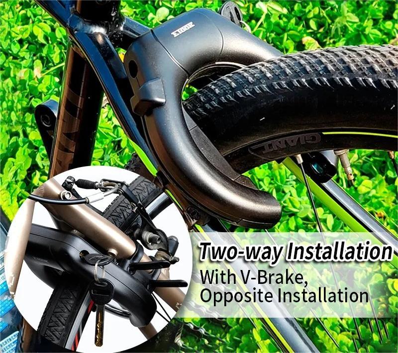 Heavy Duty Horseshoe Bicycle Frame Lock With Hardened Steel Shackle 2