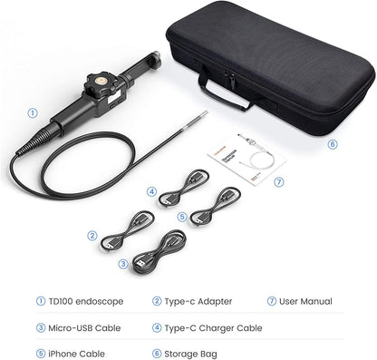 Professional TwoWay Articulating Endoscope Steering Industrial Endoscope With Diameter Probe For IP 6