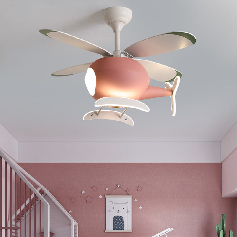 42 inch Modern Ceiling Fan with Light, 3-Color Temperature LED and Remote Control for Childrens Bedroom, Dining Room