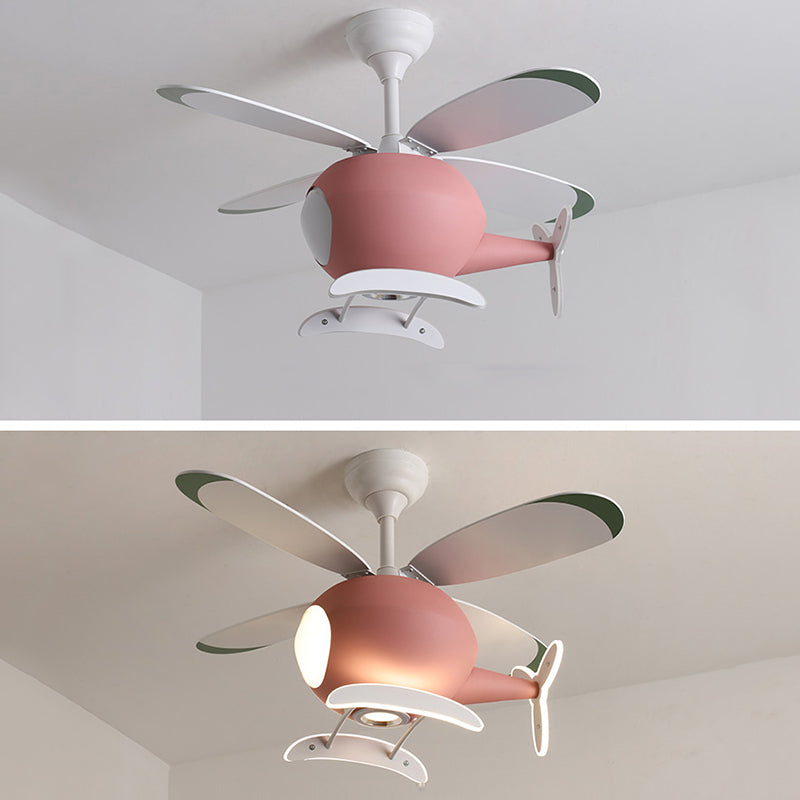 42 inch Modern Ceiling Fan with Light, 3-Color Temperature LED and Remote Control for Childrens Bedroom, Dining Room