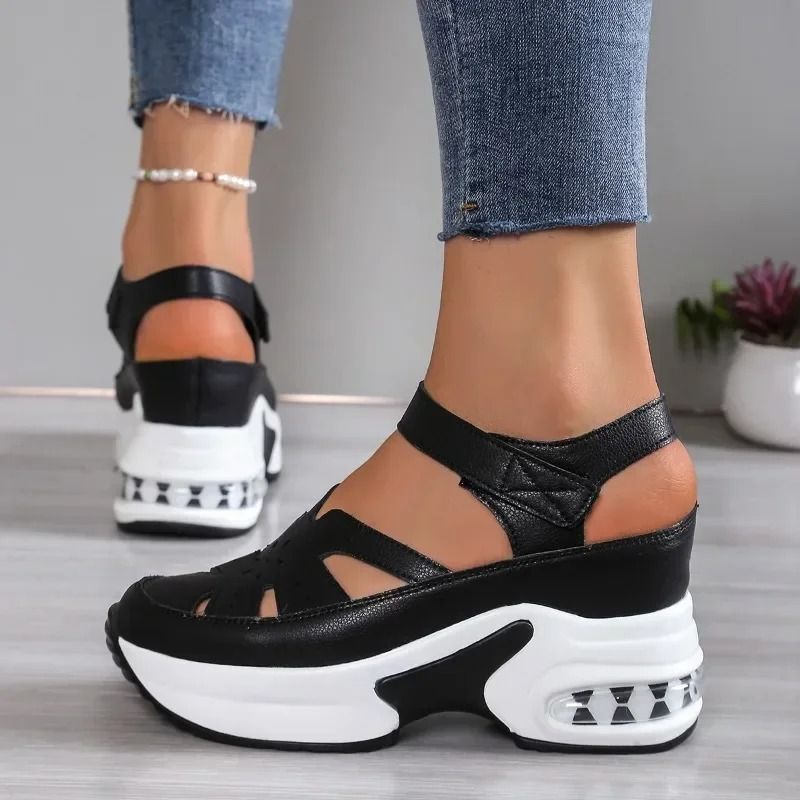 Womens Closed Toe Platform Sandals Summer Wedges Casual Comfort 7