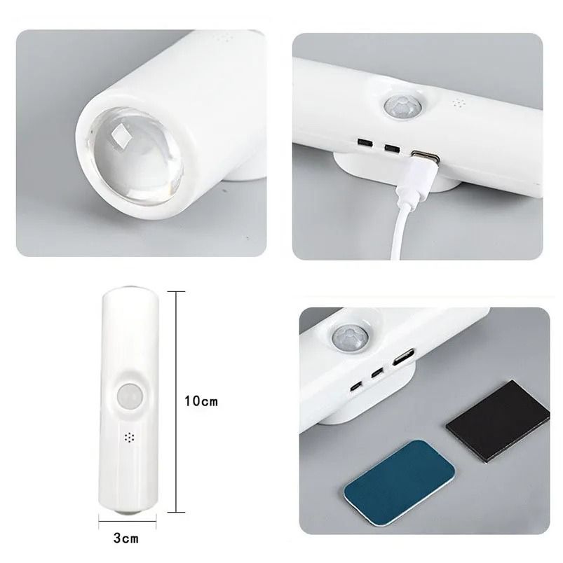 Smart RGB Gradient Motion Sensor Night Light Magnetic Rechargeable Wall Lamp 5