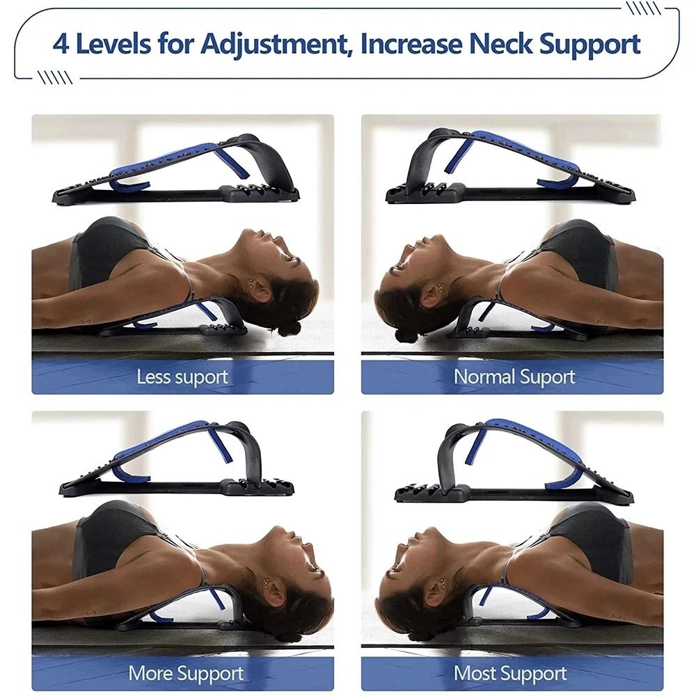Adjustable Back Stretcher With MultiLevel Lumbar Support And Massage Points 4