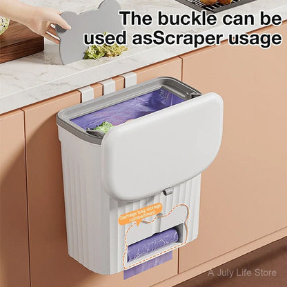 Wall Mounted Kitchen Trash Can With Lid 3