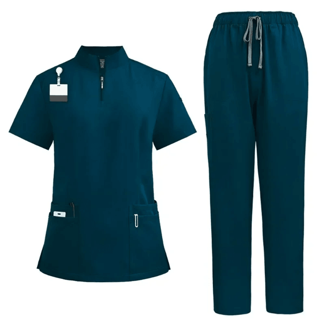 Professional Women Scrub Set Medical Uniform With Pants And Top 2