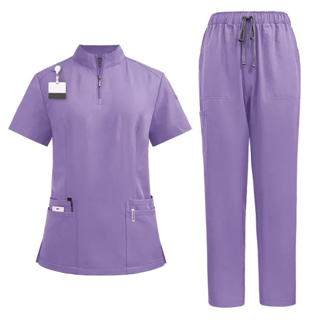 Professional Women Scrub Set Medical Uniform With Pants And Top 4