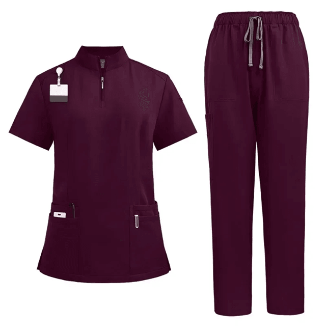 Professional Women Scrub Set Medical Uniform With Pants And Top 6