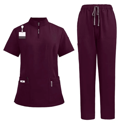 Professional Women Scrub Set Medical Uniform With Pants And Top 6
