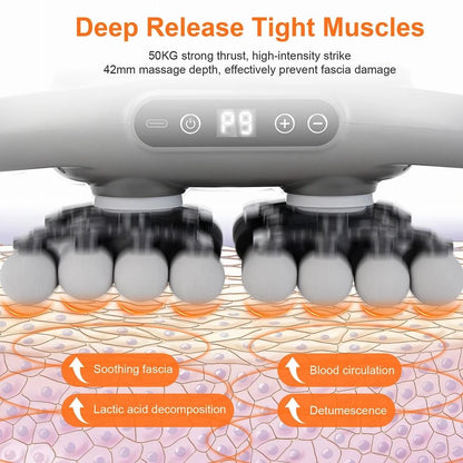 Fascia Gun High Frequency Vibration Body Massager With Multiple Heads 4