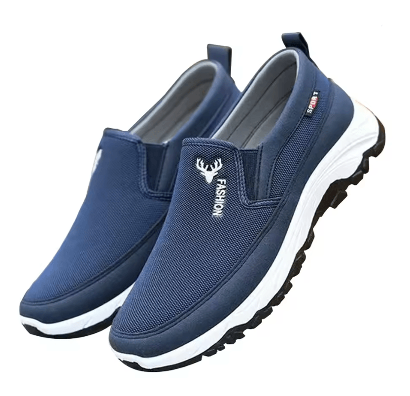 Mens Orthopedic Slip On Walking Shoes Breathable Casual Travel Loafers 3