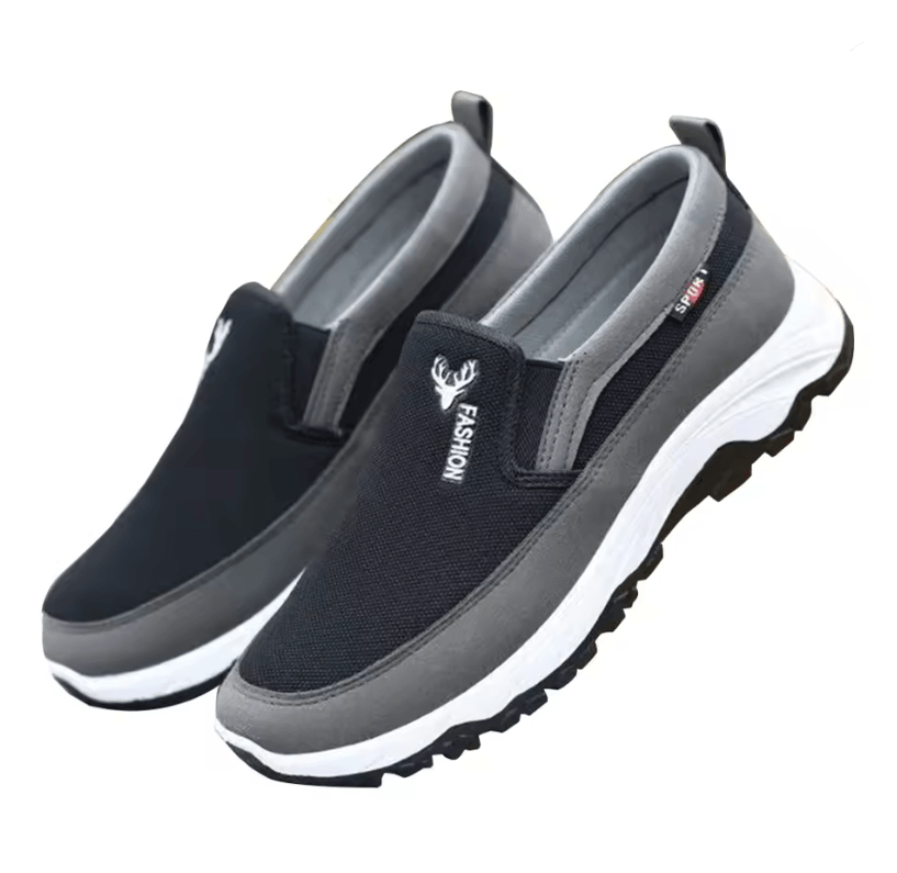 Mens Orthopedic Slip On Walking Shoes Breathable Casual Travel Loafers 4
