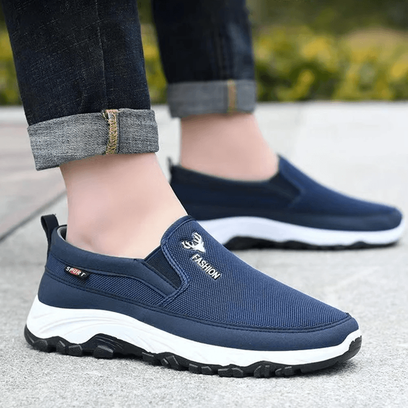 Mens Orthopedic Slip On Walking Shoes Breathable Casual Travel Loafers