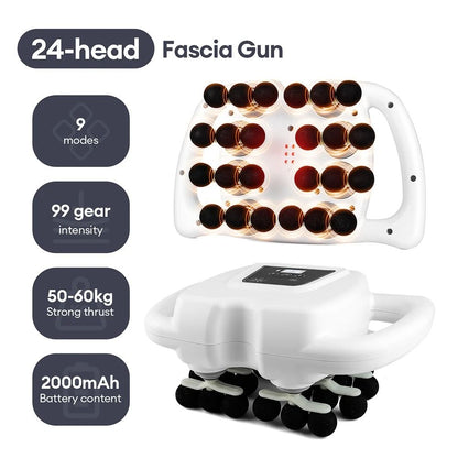 Fascia Gun High Frequency Vibration Body Massager With Multiple Heads 21