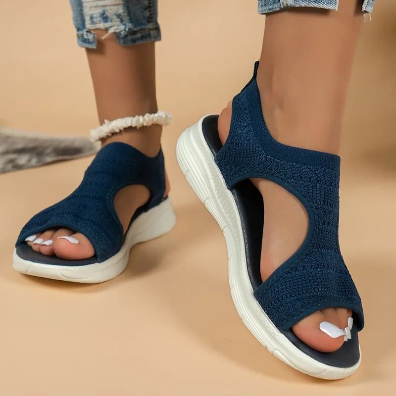 Womens Mesh Platform Sandals With Open Toe Wedge And Lightweight Comfort 4