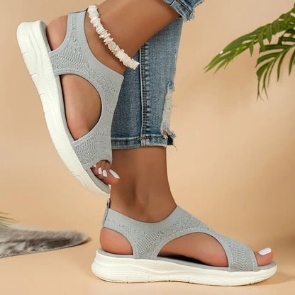 Womens Mesh Platform Sandals With Open Toe Wedge And Lightweight Comfort 6