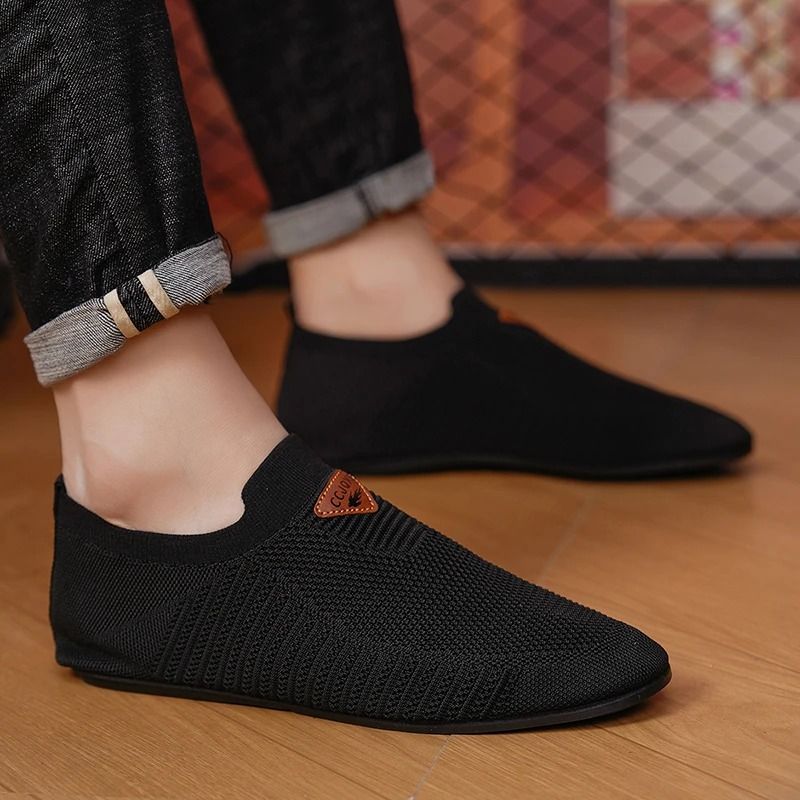Mens Breathable Mesh Loafers Lightweight Slip On Driving Moccasins Casual Walking Shoes 2