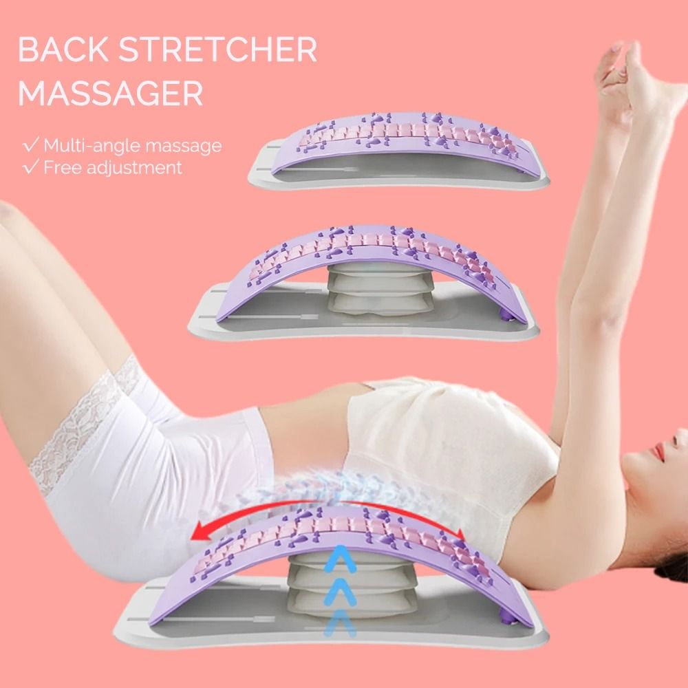Back Stretcher Pillow Lumbar Support With Massage Points For Posture Correction And Neck Relaxation 2