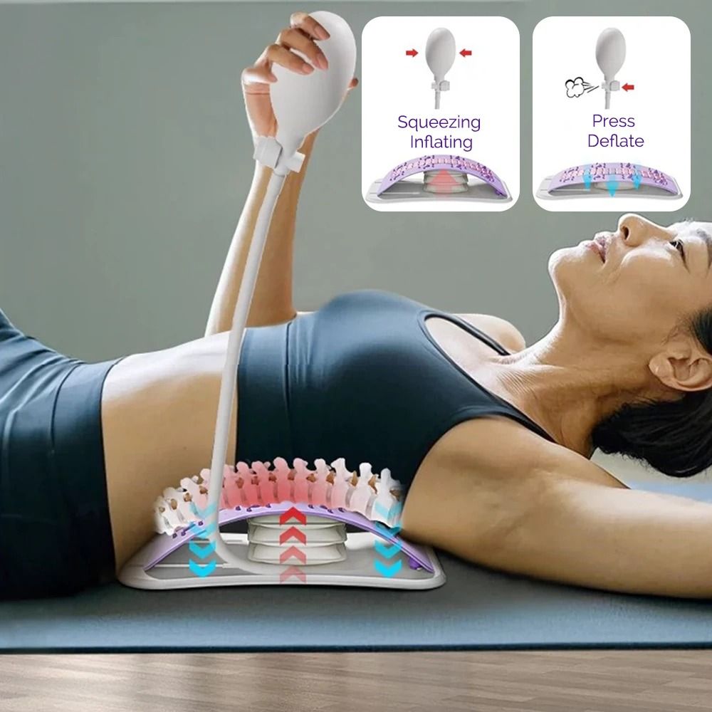 Back Stretcher Pillow Lumbar Support With Massage Points For Posture Correction And Neck Relaxation 3