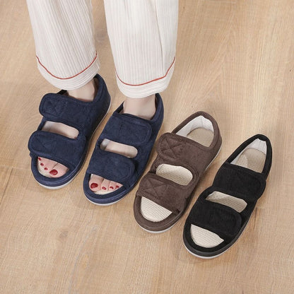 Adjustable Diabetic Sandals Orthopedic Open Toe Walking Shoes For Men And Women 2