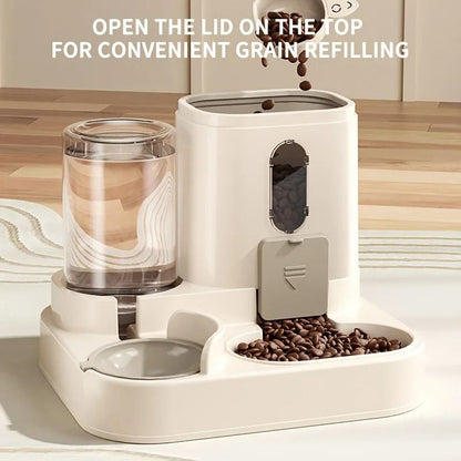 Automatic Cat Food And Water Dispenser Combo 3