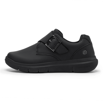 FitVille Mens Wide Leather Walking Shoes Comfortable Diabetic Shoes For Swollen Feet 4