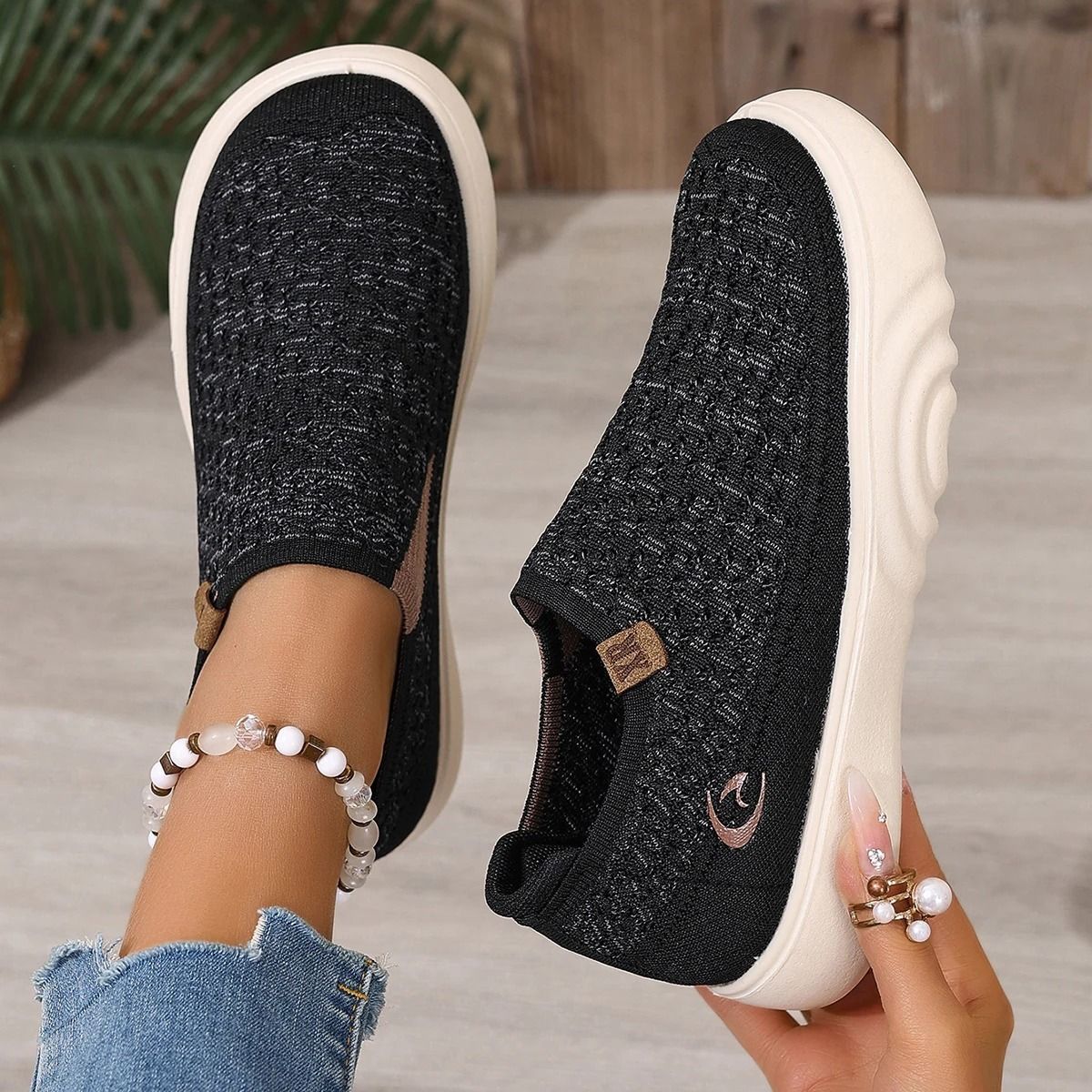 Women Summer Casual Flat Shoes Comfortable Breathable Soft Bottom Outdoor Walking Shoes 6