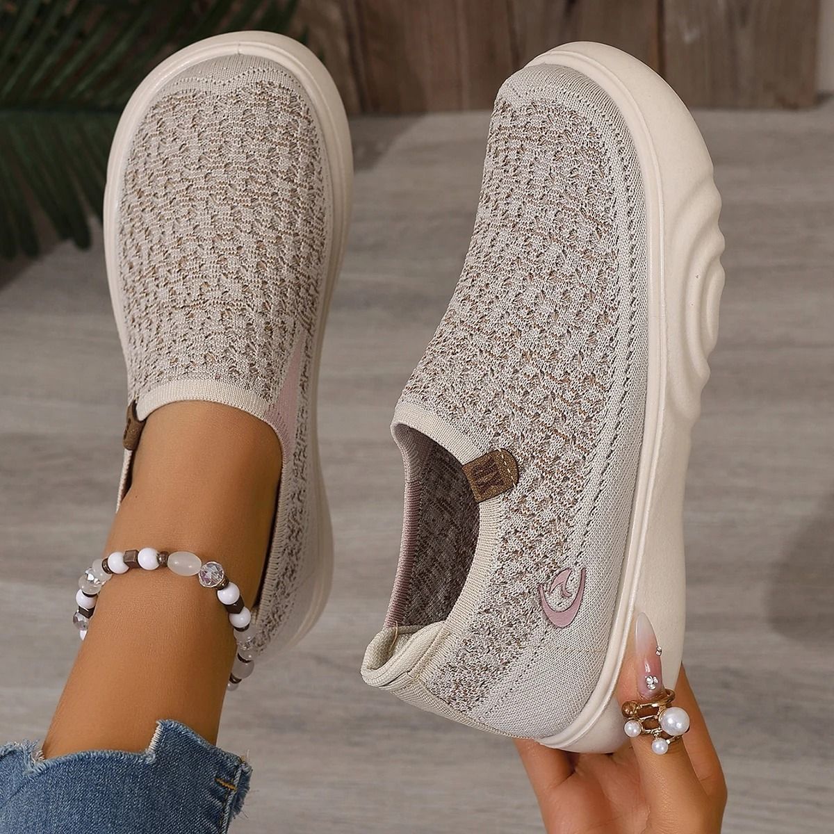 Women Summer Casual Flat Shoes Comfortable Breathable Soft Bottom Outdoor Walking Shoes 9