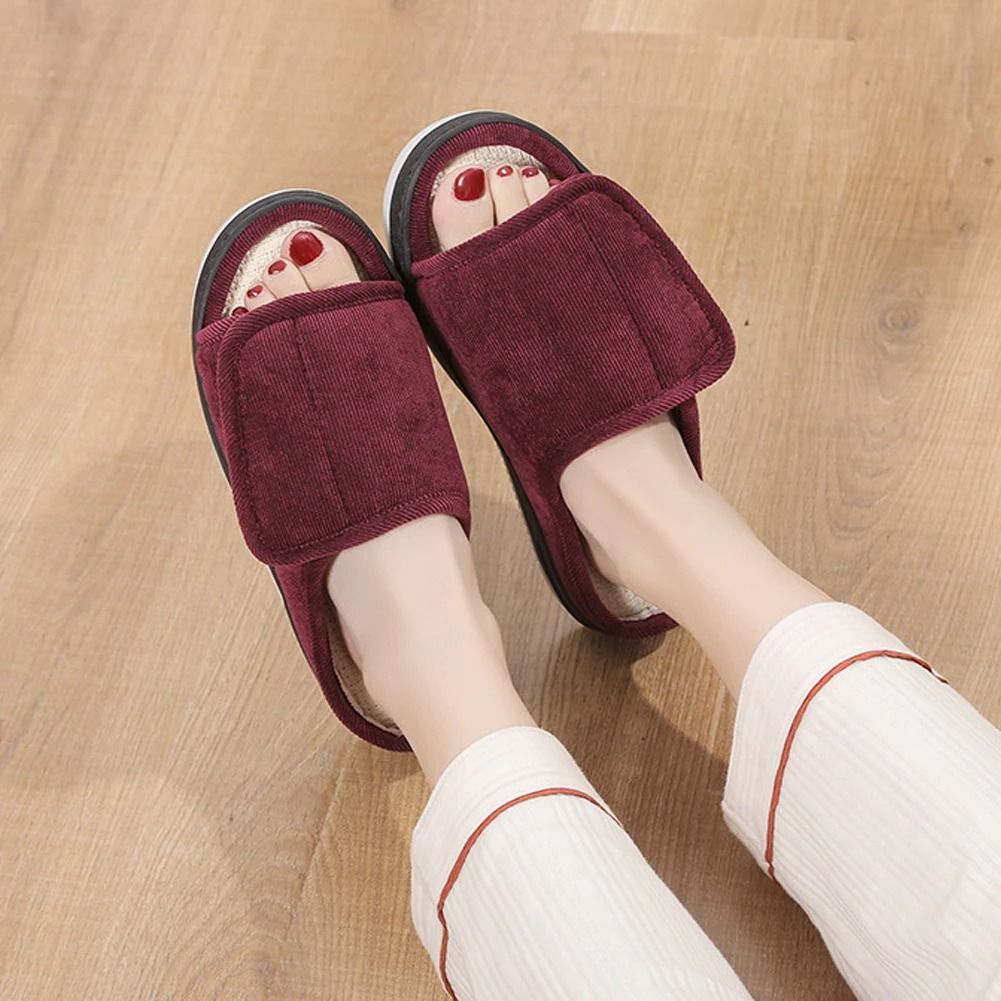 Men Women Diabetic Slippers Adjustable Open Toe Swollen Feet Shoes With Non Slip Sole 2