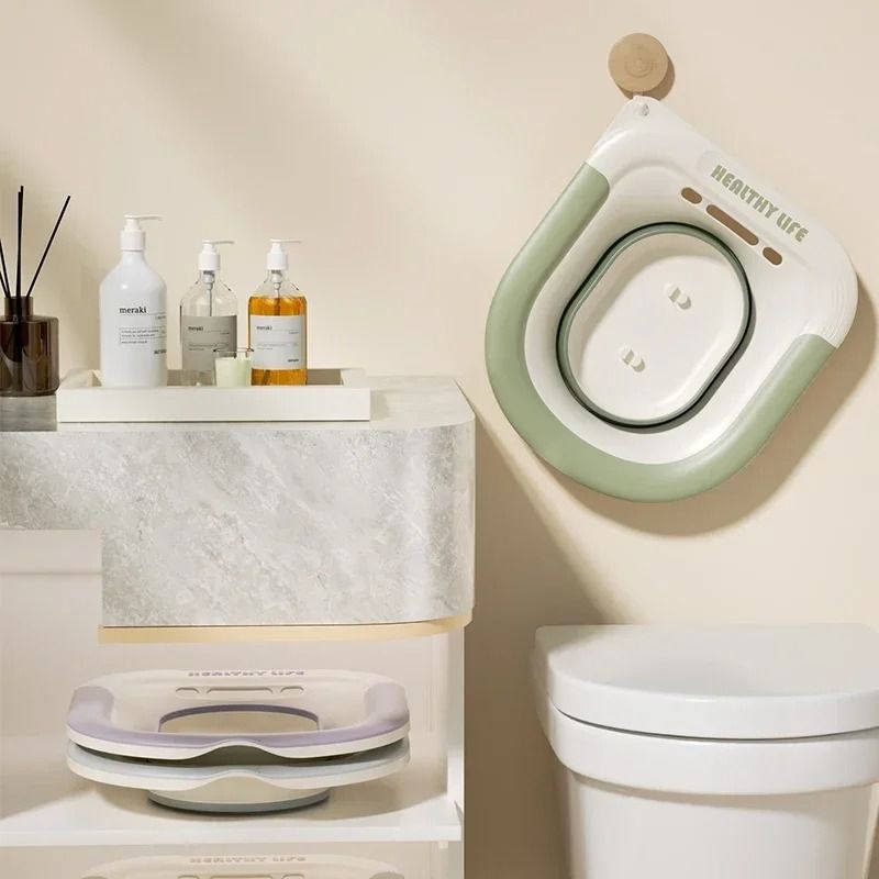 Foldable Toilet Sit Bath Basin for Pregnancy and Hemorrhoid Relief