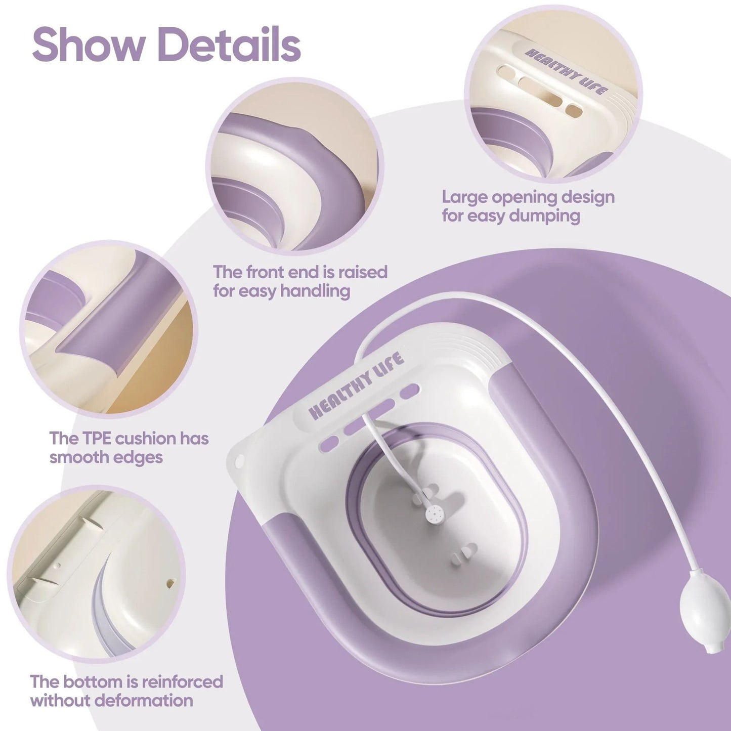 Foldable Toilet Sit Bath Basin For Pregnancy And Hemorrhoid Relief 2