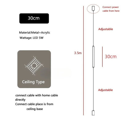 Italian Design Acrylic Line Floor Lamp For Bedroom And Living Room 7