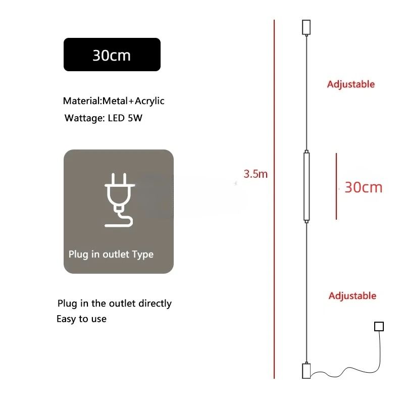 Italian Design Acrylic Line Floor Lamp For Bedroom And Living Room 10