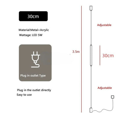 Italian Design Acrylic Line Floor Lamp For Bedroom And Living Room 10