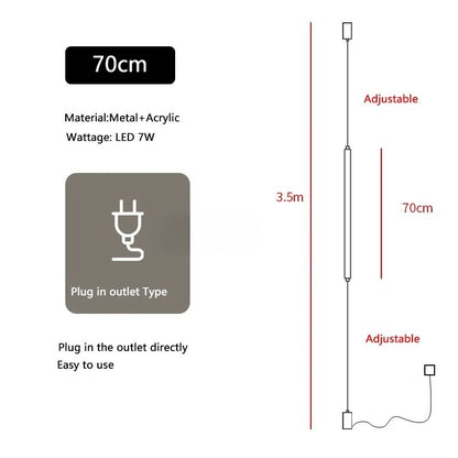 Italian Design Acrylic Line Floor Lamp For Bedroom And Living Room 12