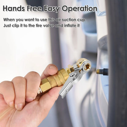 2Pcs Closed Ball Tire 1 4 Inch FNPT Durable Closed Flow Tire Inflator Air Chuck Connector 3