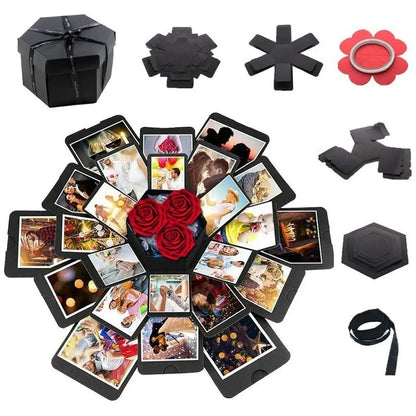DIY Explosion Photo Album Gift Box Scrapbook for Anniversaries and Memories