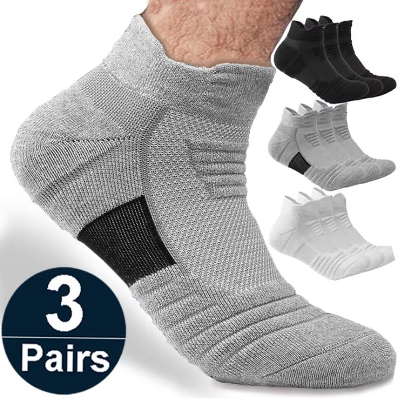Anti-Slip Football Socks for Men – Breathable Cotton Sport Socks for Soccer, Basketball & Training