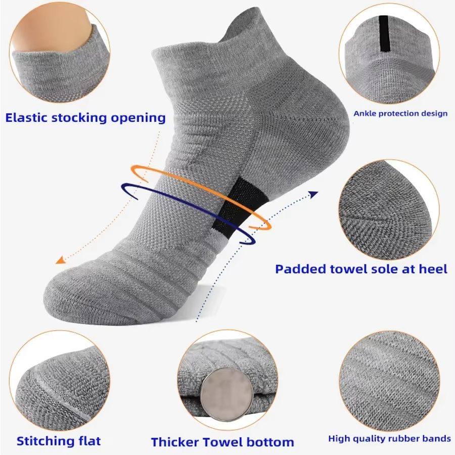 AntiSlip Football Socks For Men  Breathable Cotton Sport Socks For Soccer Basketball  Training 2