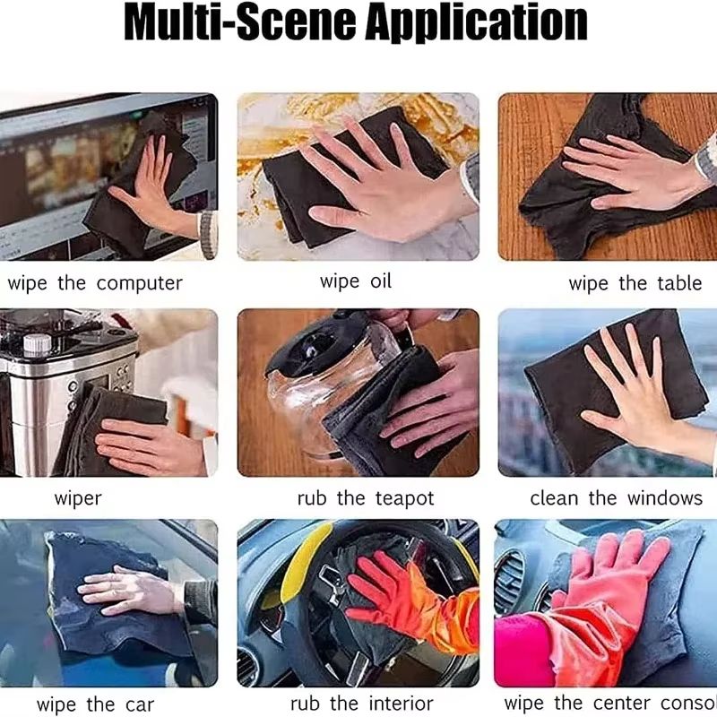 Thickened Magic Cleaning Cloth  Reusable StreakFree Glass  Window Wiping Rag For Kitchen And Home 2