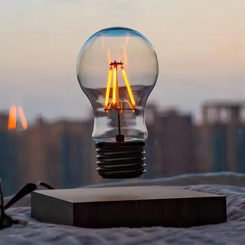 Floating Glass LED Bulb Magnetic Levitation Lamp Modern Home Office Desk Decoration Unique Birthday 1