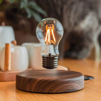 Floating Glass LED Bulb Magnetic Levitation Lamp, Modern Home Office Desk Decoration, Unique Birthday Gift & Creative