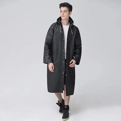 Unisex EVA Raincoat  Thickened Waterproof Rainwear Suit For Men  Women Camping  Outdoor Use 2