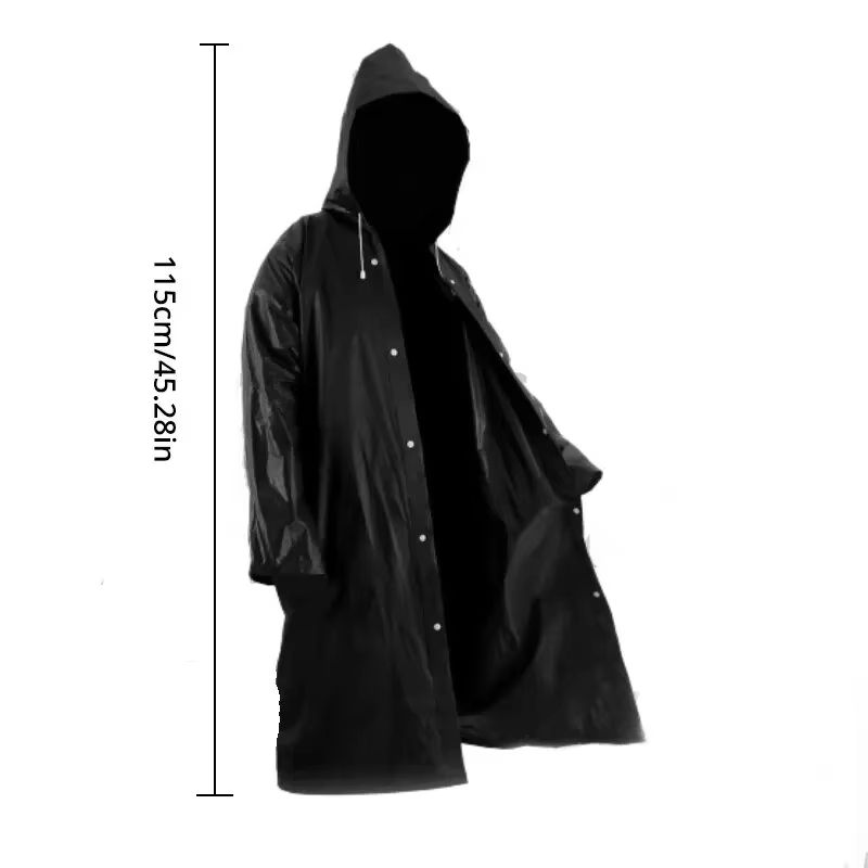 Unisex EVA Raincoat  Thickened Waterproof Rainwear Suit For Men  Women Camping  Outdoor Use 5