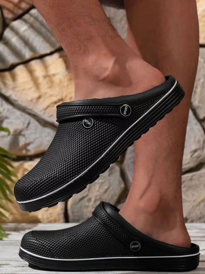 Mens Breathable FlatSoled Clogs  Comfortable NonSlip Casual Work  Home Shoes 1