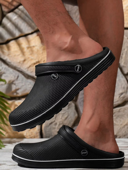 Mens Breathable FlatSoled Clogs  Comfortable NonSlip Casual Work  Home Shoes 4